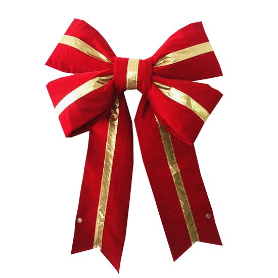 12" Red Bow w/ Gold Center Stripe (Pre-Order)