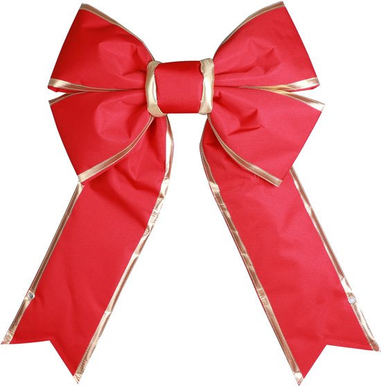 12" Red Canvas Bow w/ Gold Trim (Pre-Order)
